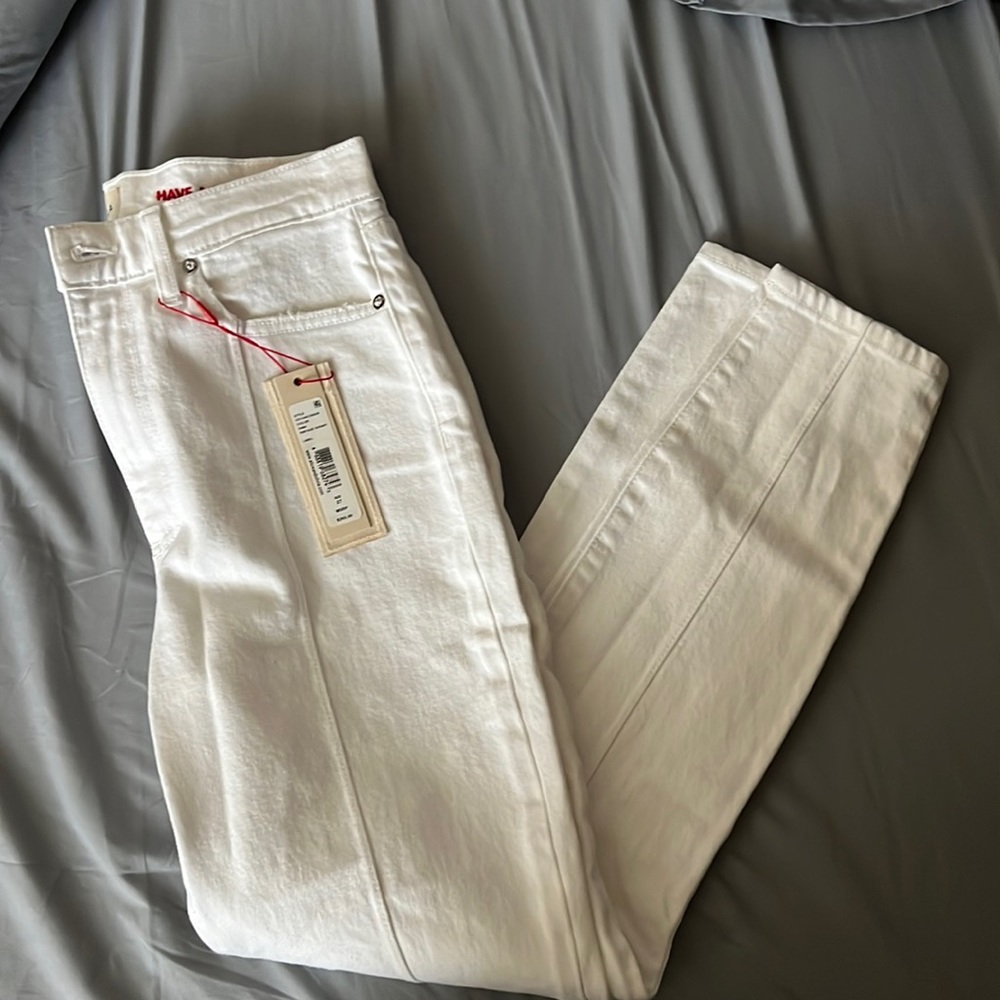 New! Alice + Olivia Midrise White Jeans Size 27